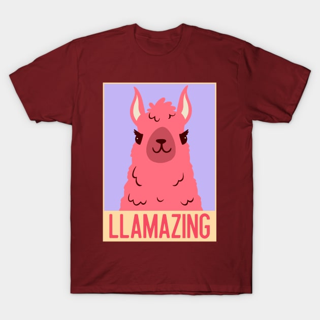 Llamazing T-Shirt by RockettGraph1cs